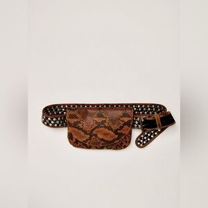 Free People Animal Instinct Pocket Belt M/L